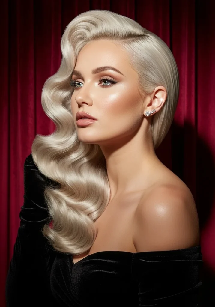 Platinum Slicked-Back Style
