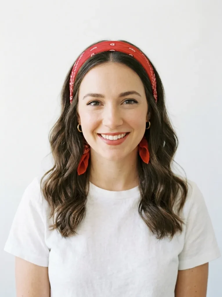 Red Bandana Headband Style