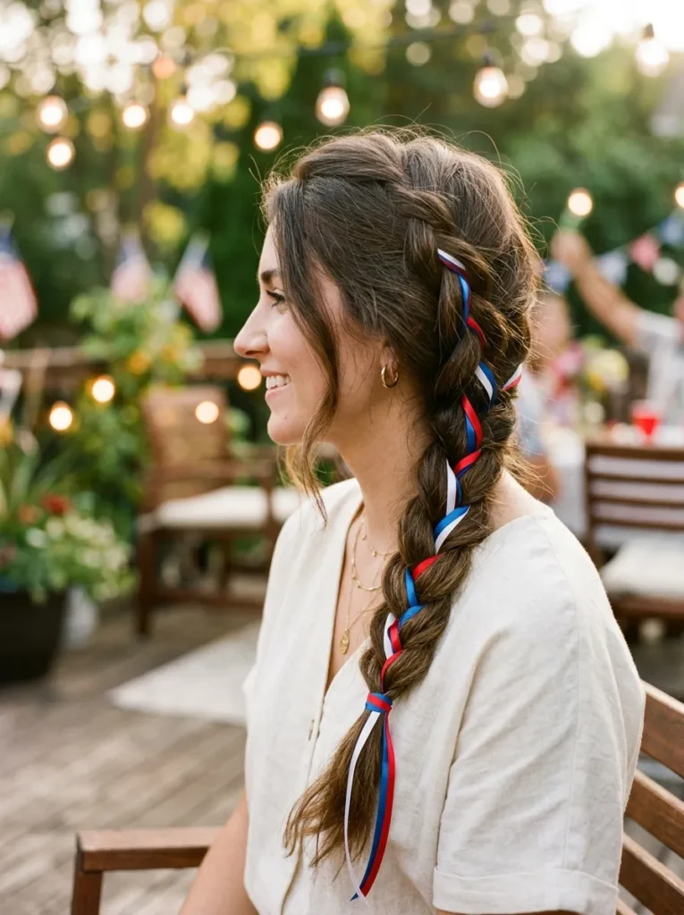 Red White Blue Braids