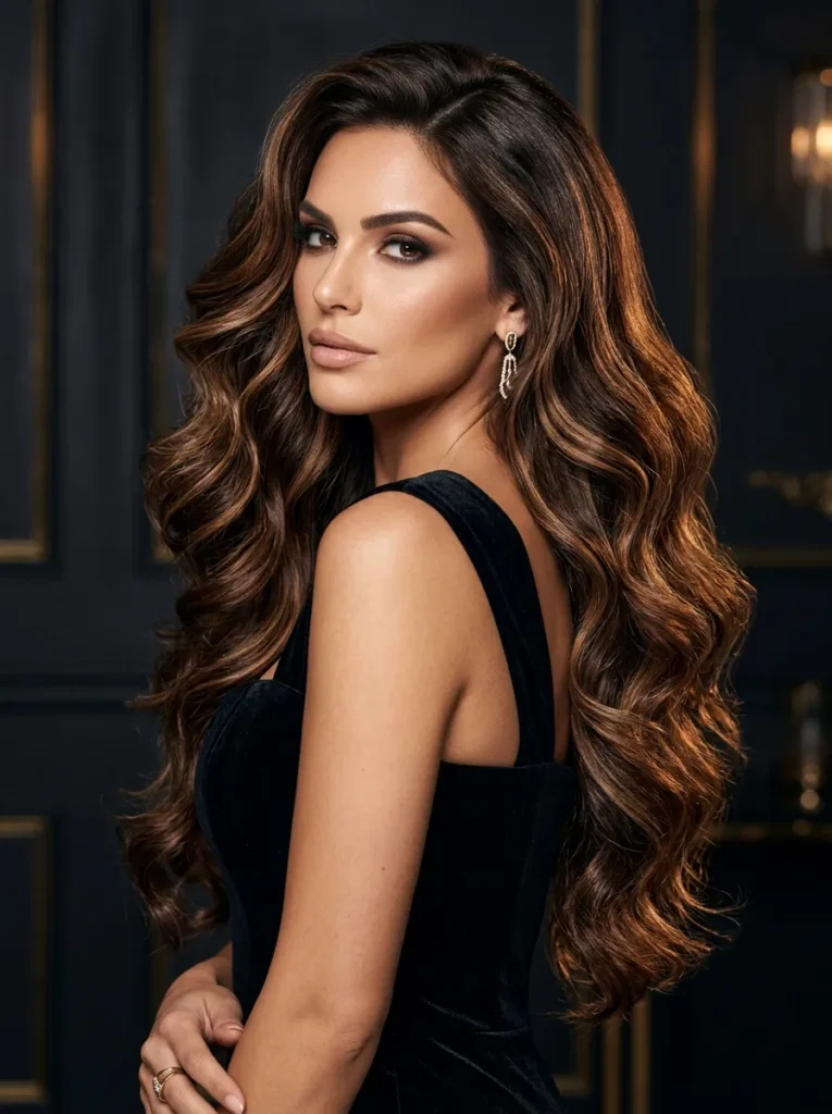 Rich Brunette Ribbon Balayage