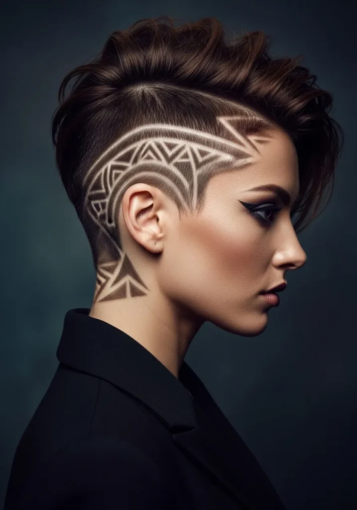Shaved Design Pixie