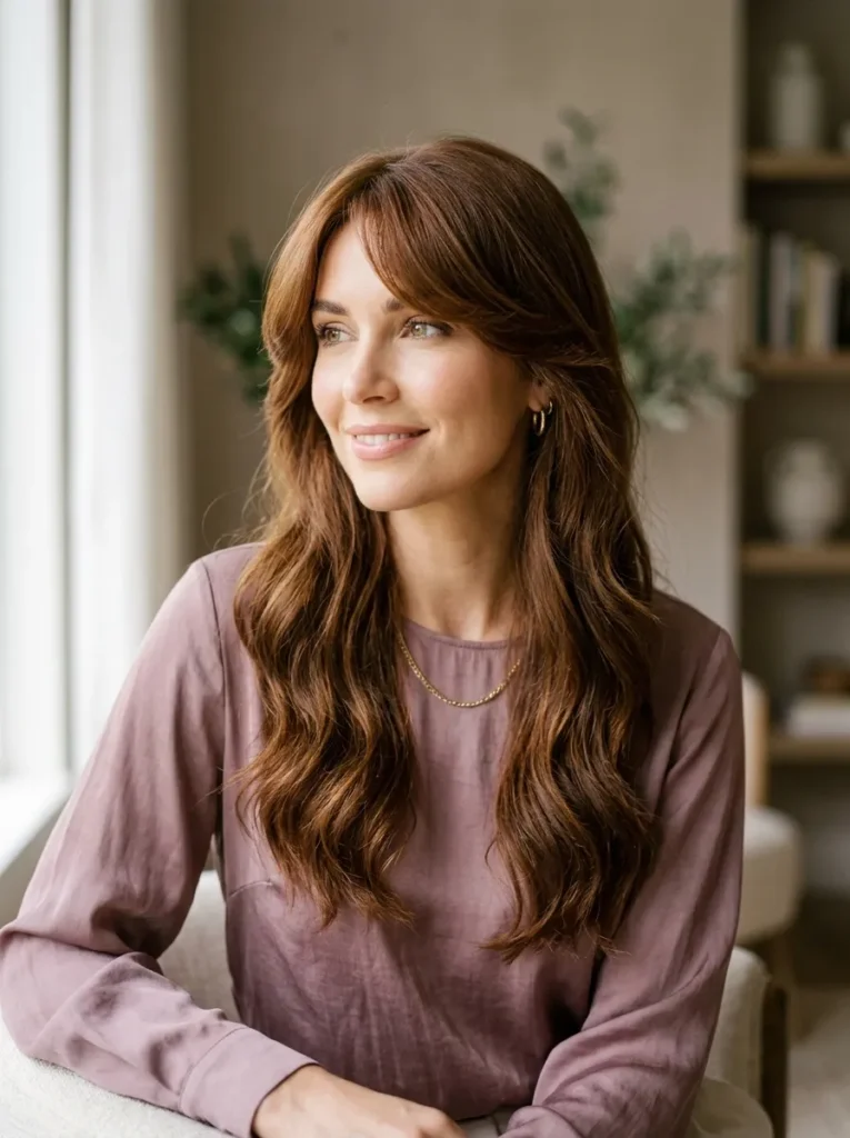 Side-Swept Curtain Bangs