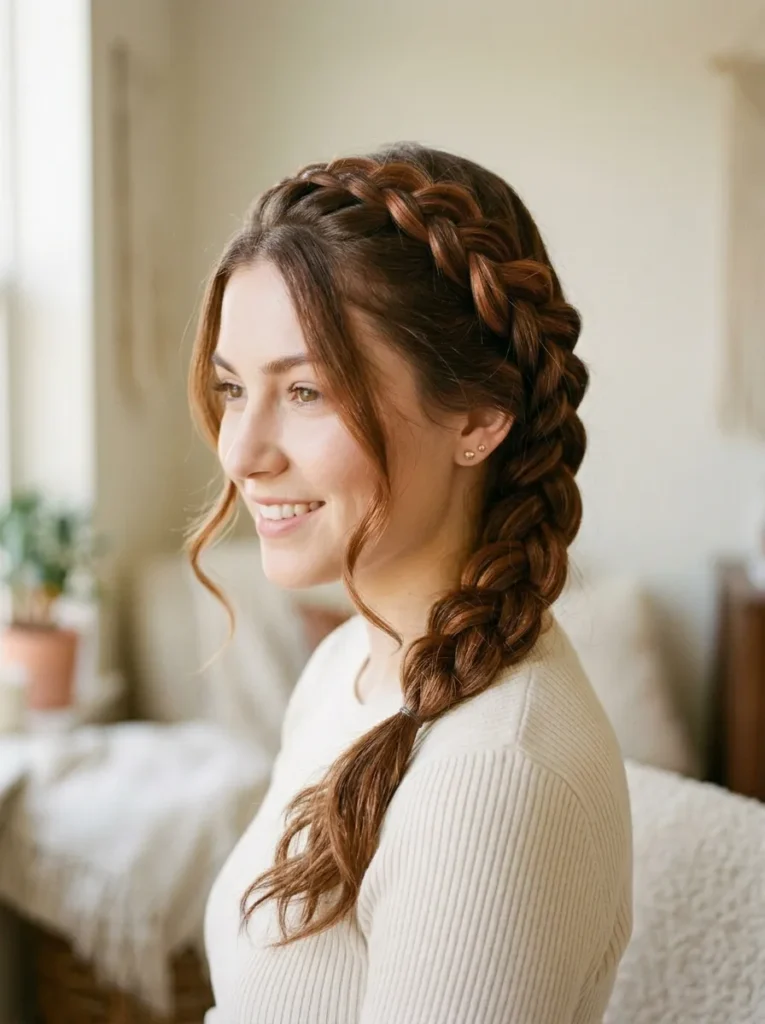 Side-Swept Dutch Braid