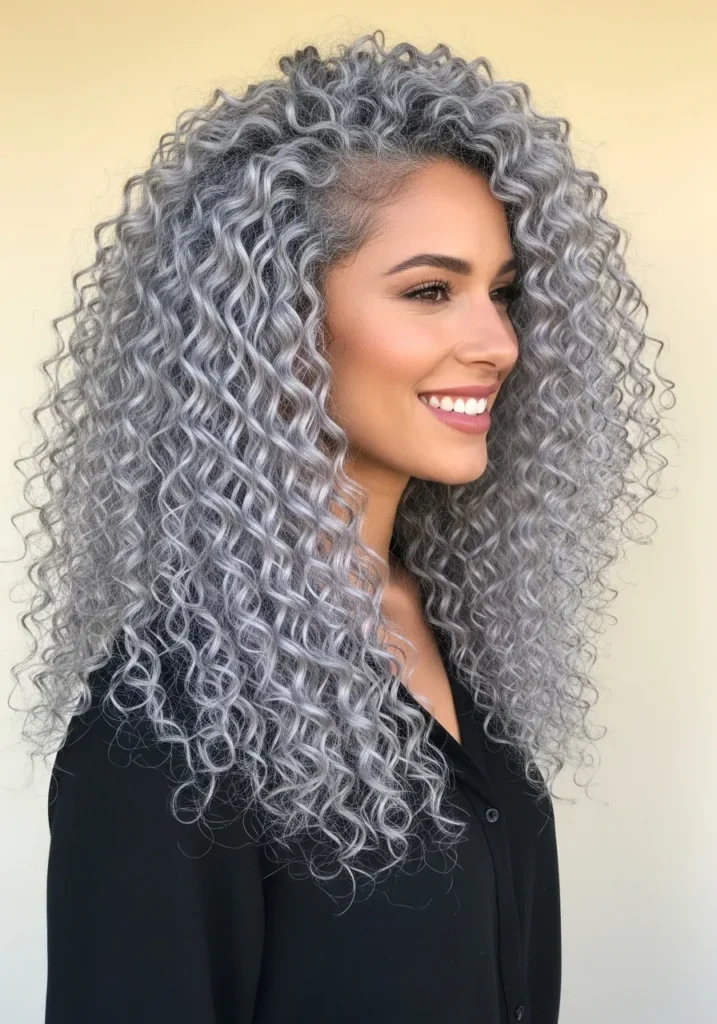 Silver Bouncy Curls