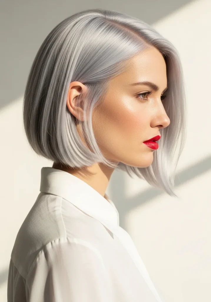Silver French Bob