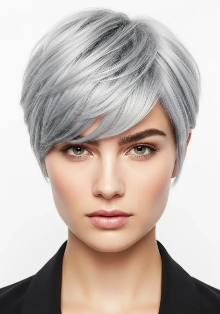 Silver Pixie Bangs