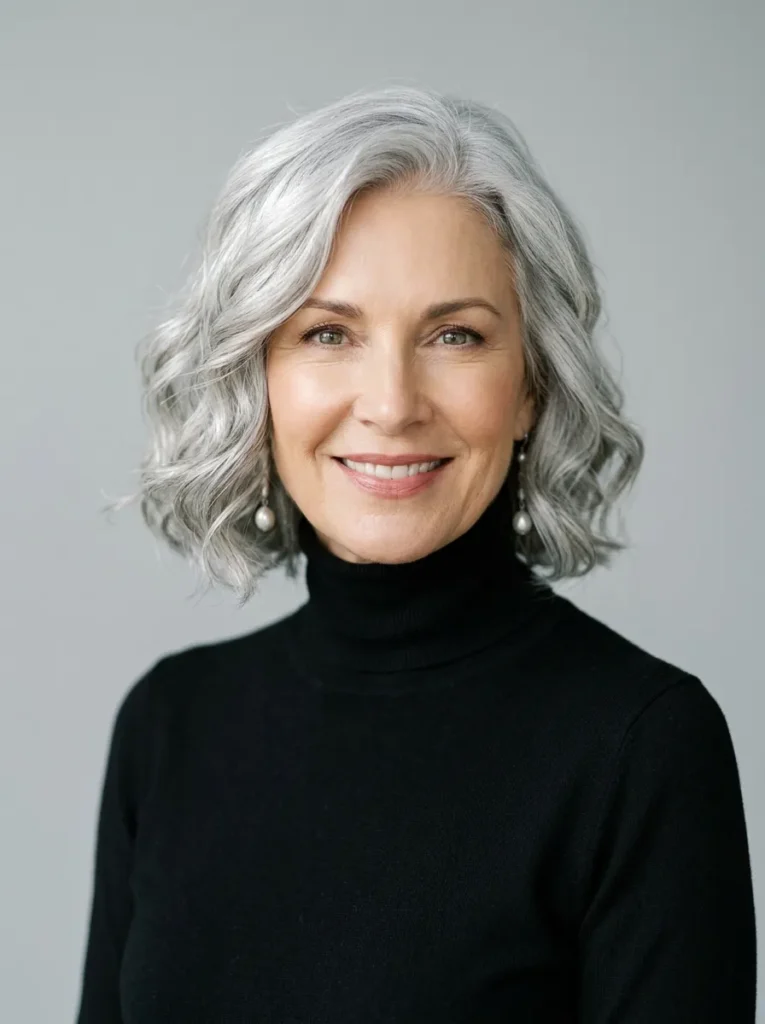 Silver Wavy Bob