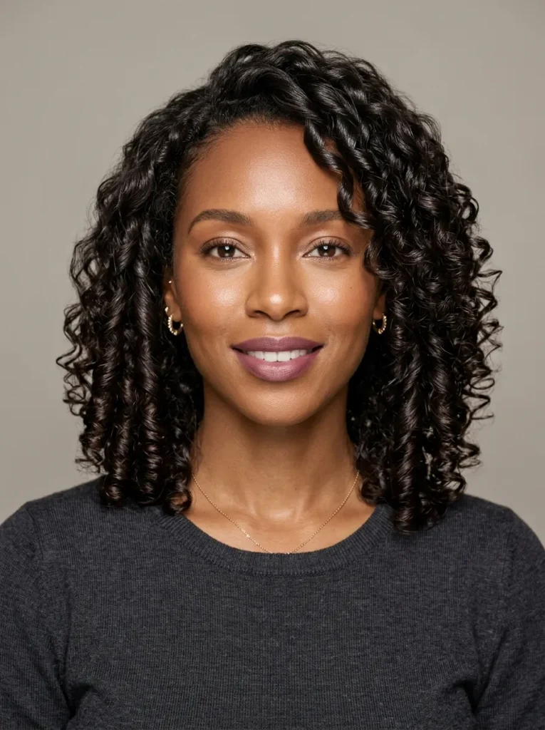 Sleek Curly Lob