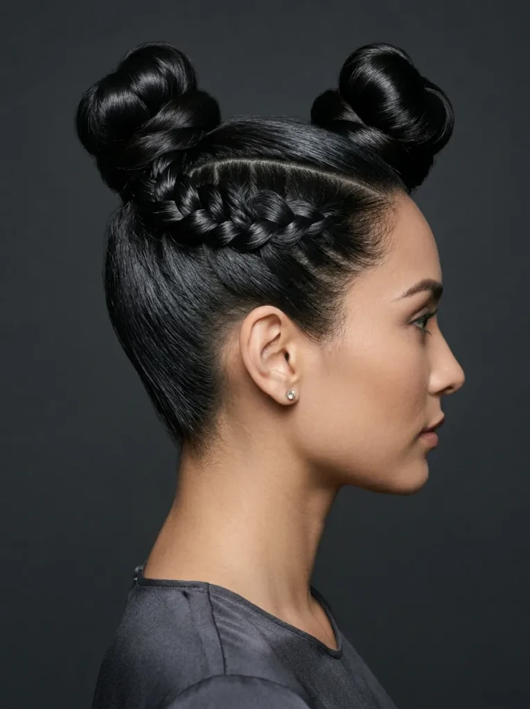 Sleek Dutch Top Knot