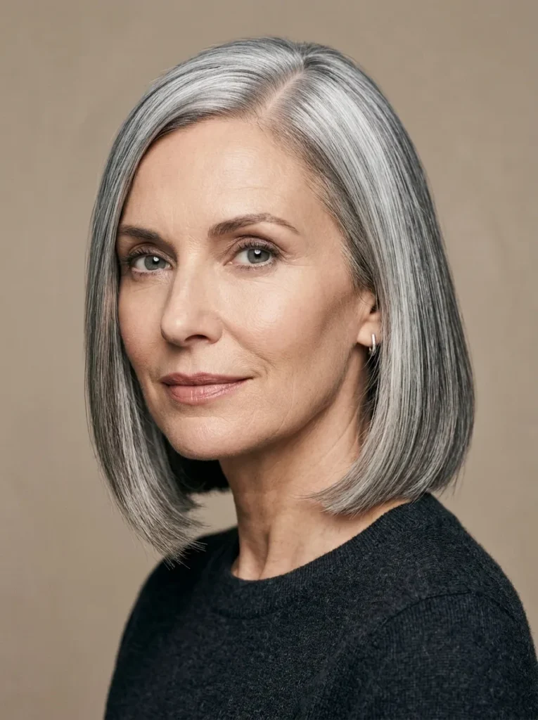Sleek Silver Bob