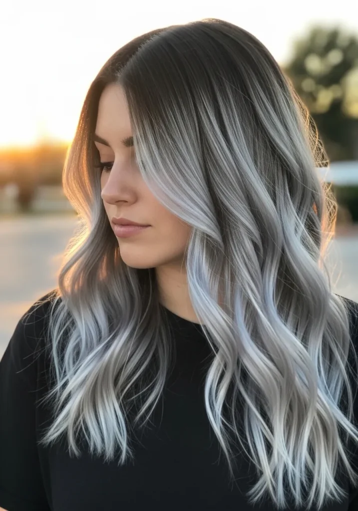 Smoky Silver Balayage
