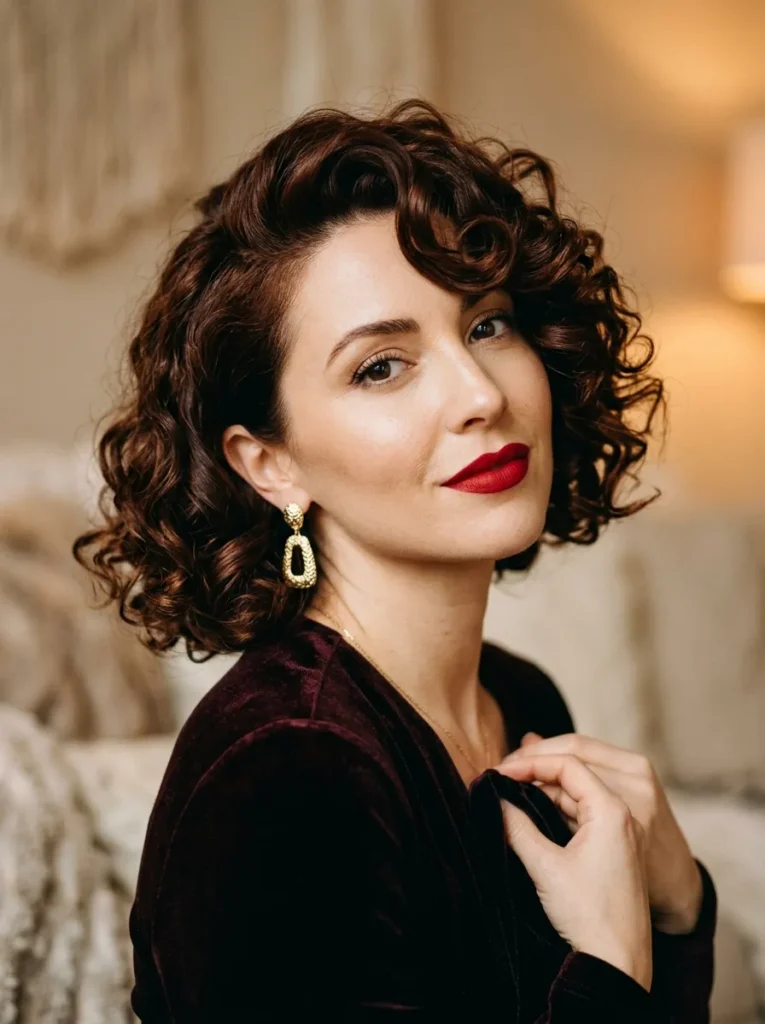 Soft Side-Parted Curls