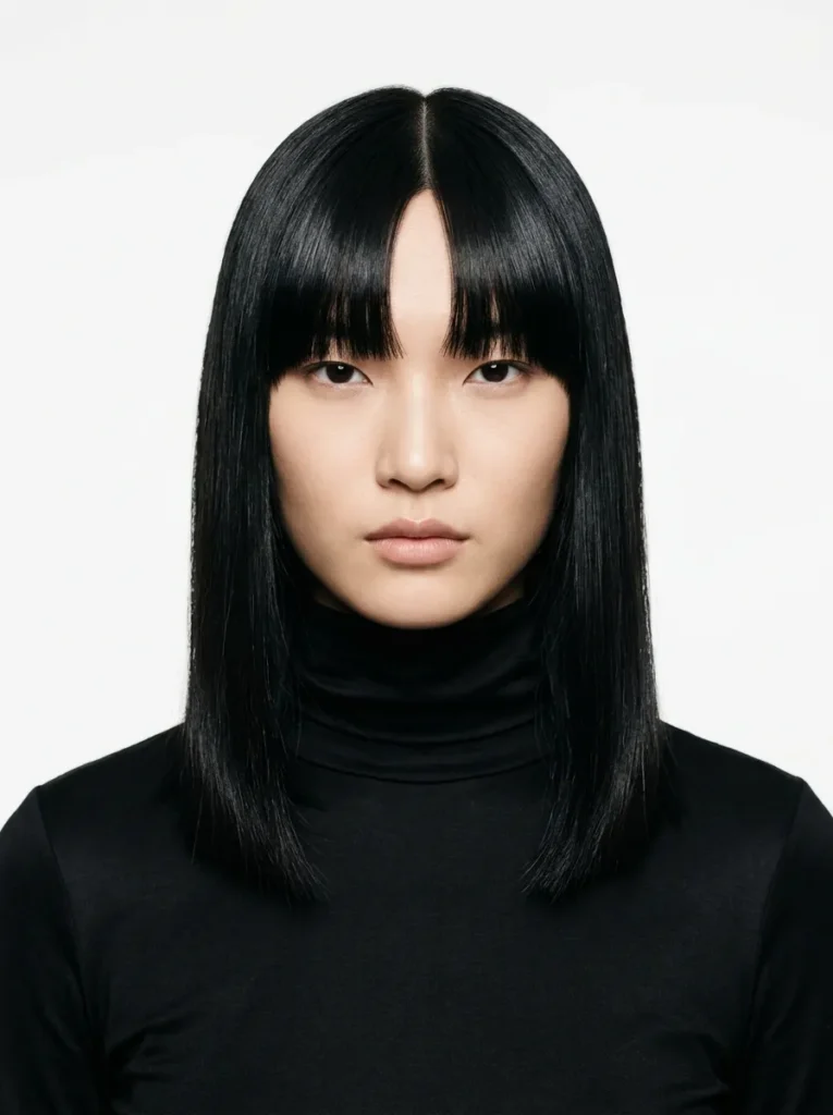 Straight Curtain Bangs