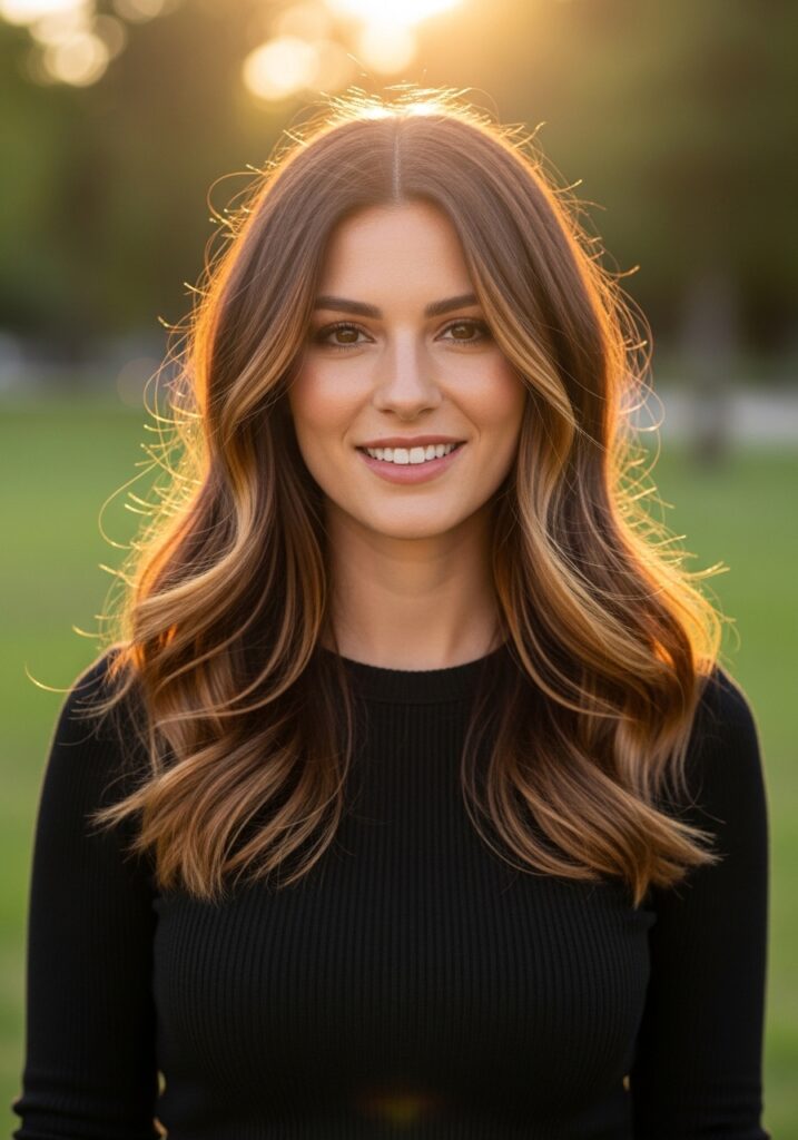 Sun-Kissed Face-Framing Caramel