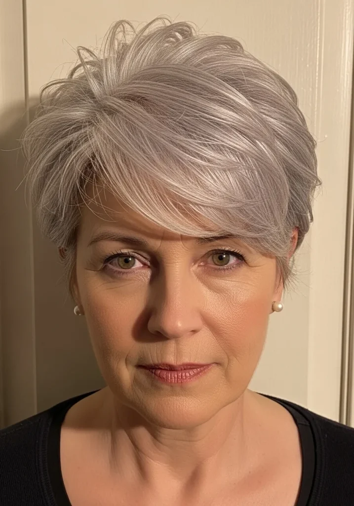 Textured Pixie with Side Bangs