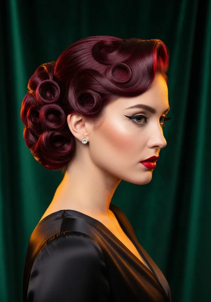 Vintage Pin Curl Updo