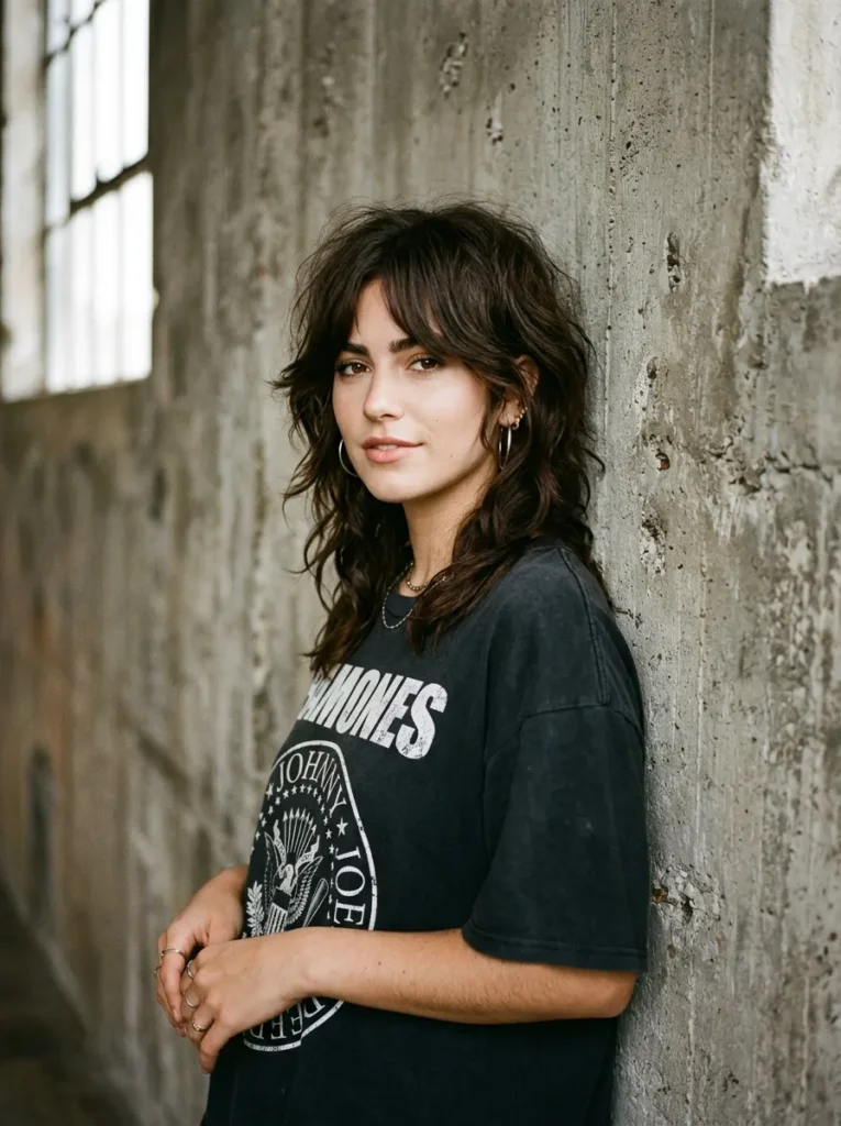 Wolf Cut Curtain Bangs