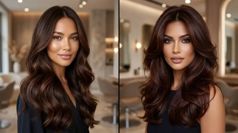 18 Deep Chestnut Brown Hair with Rich Chocolate Mahogany Dark Auburn Tones