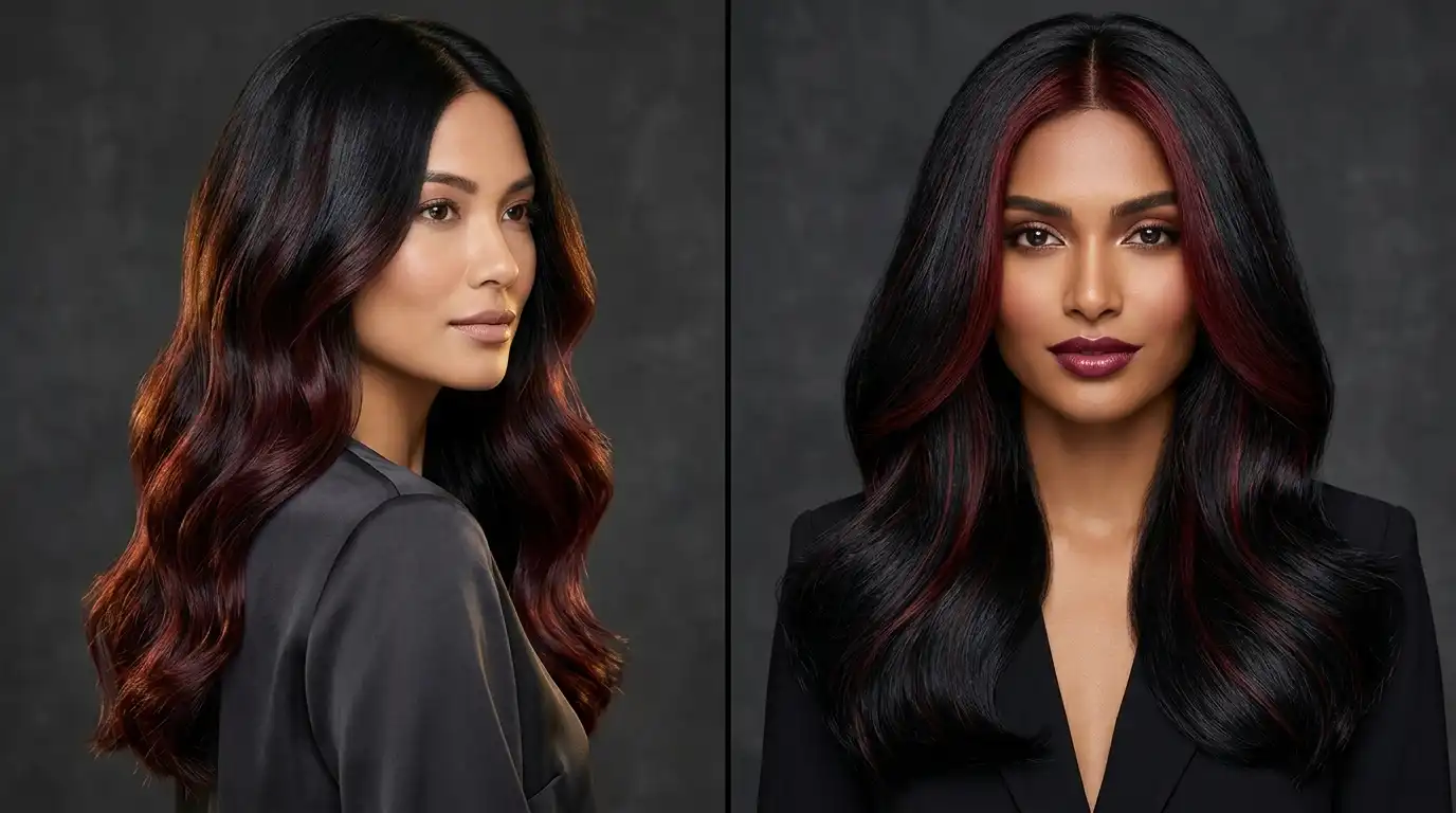 35 Cherry Cola Highlights on Black Hair Ideas Worth Screenshotting