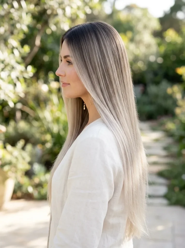 Shadow Root Ash Blonde