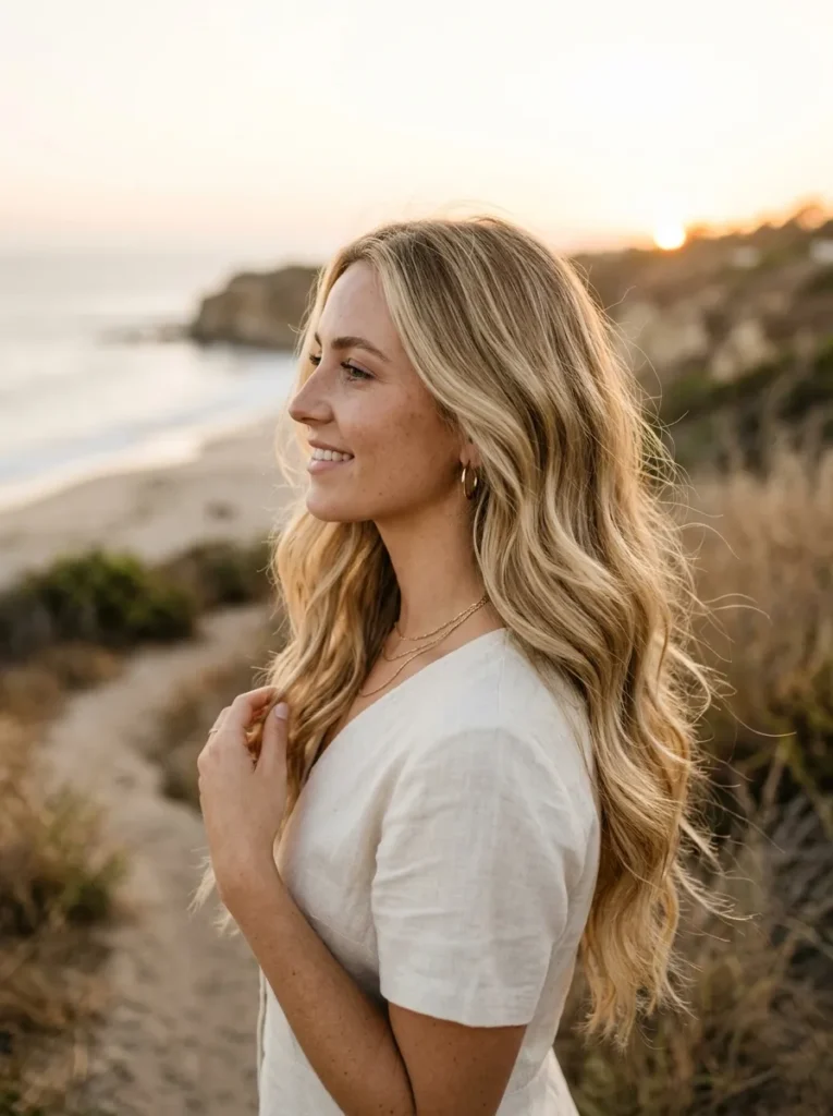 Blonde Balayage Waves