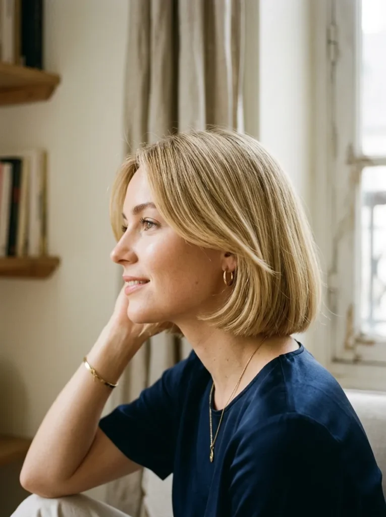 Blonde French Bob