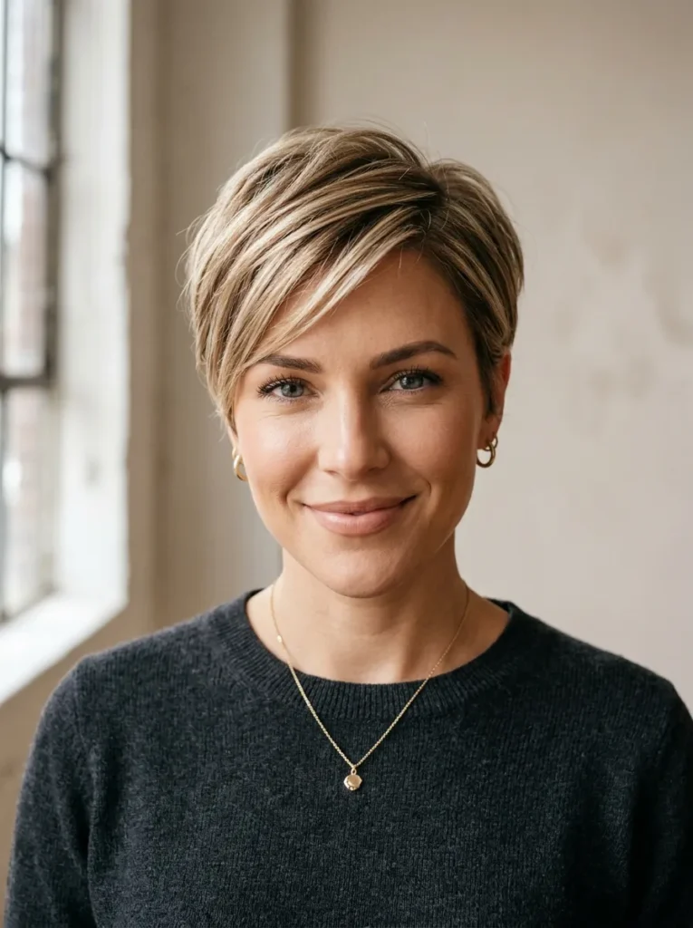 Blonde Pixie Highlights
