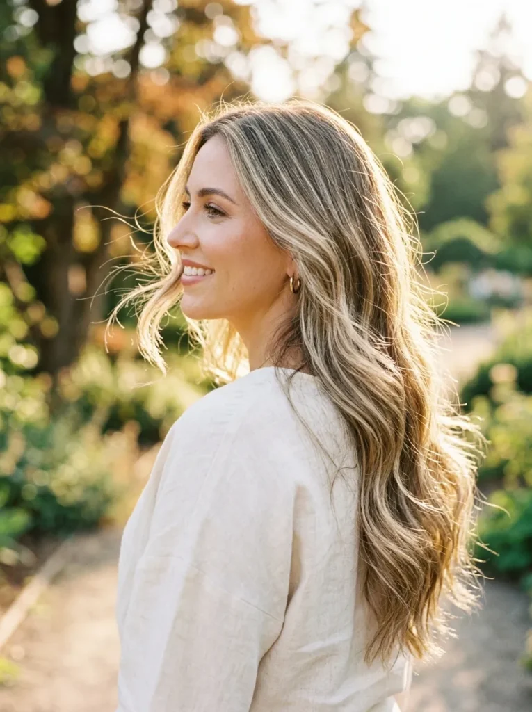 Champagne Balayage Highlights