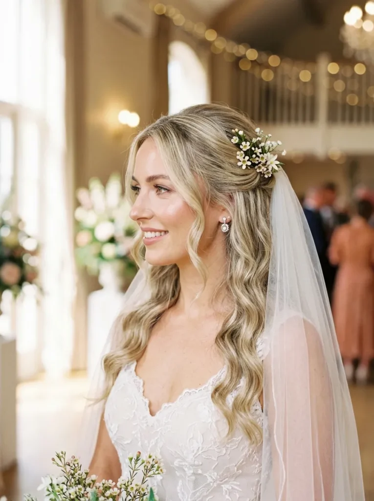 Champagne Blonde Bridal Style