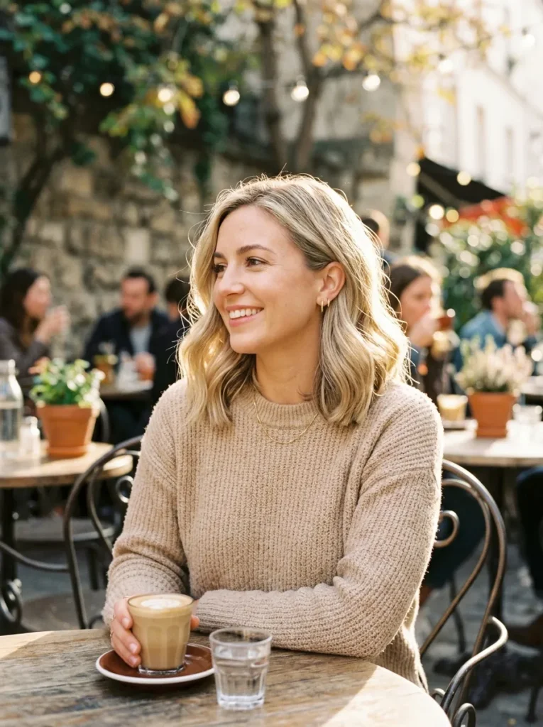 Champagne Blonde Lob