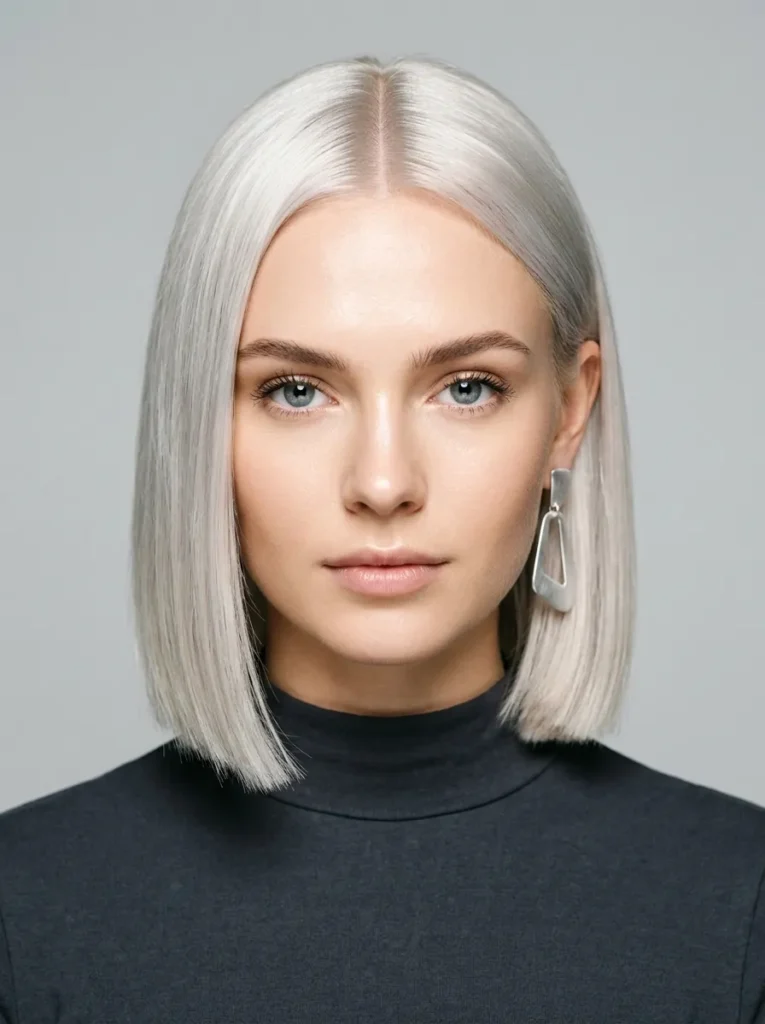 Icy Blonde Bob
