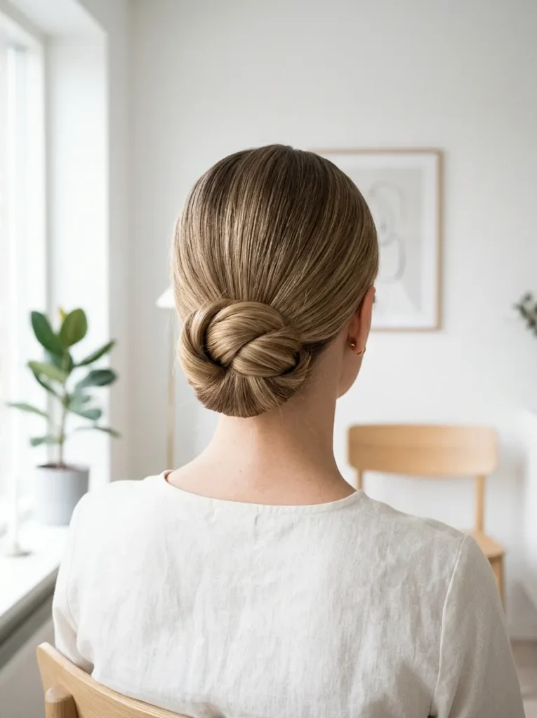 Knotted Low Bun