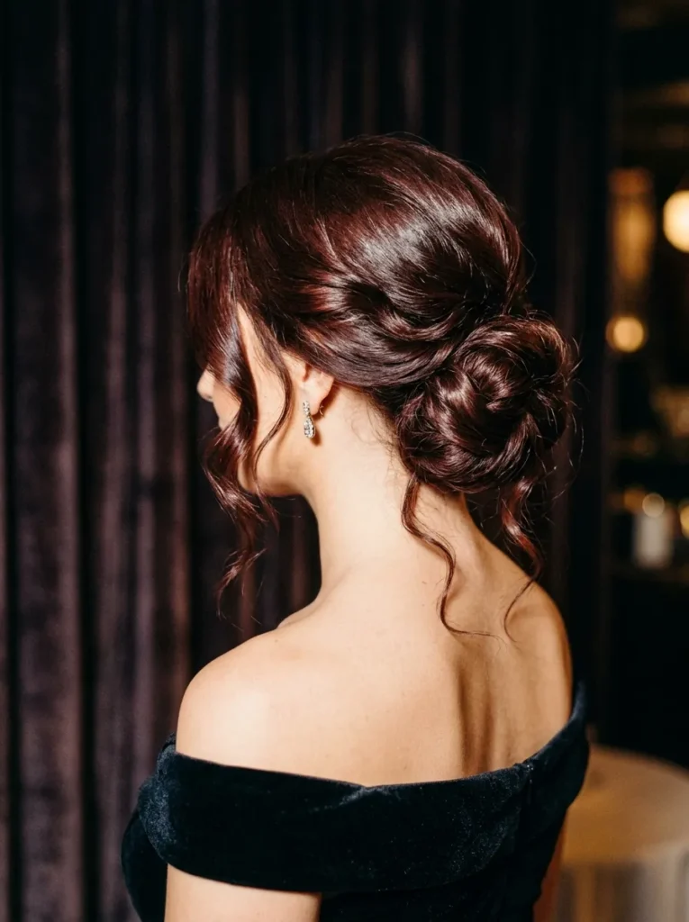 Side-Swept Low Bun