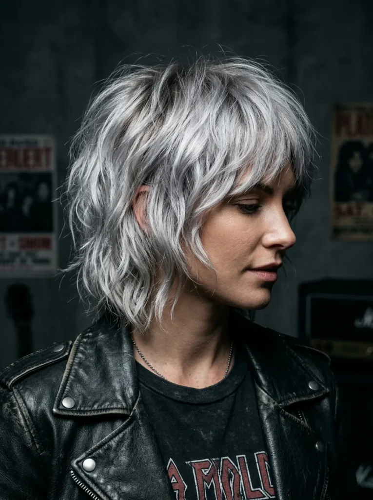 Silver Shag Cut