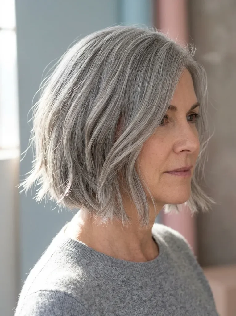 Textured Gray Bob